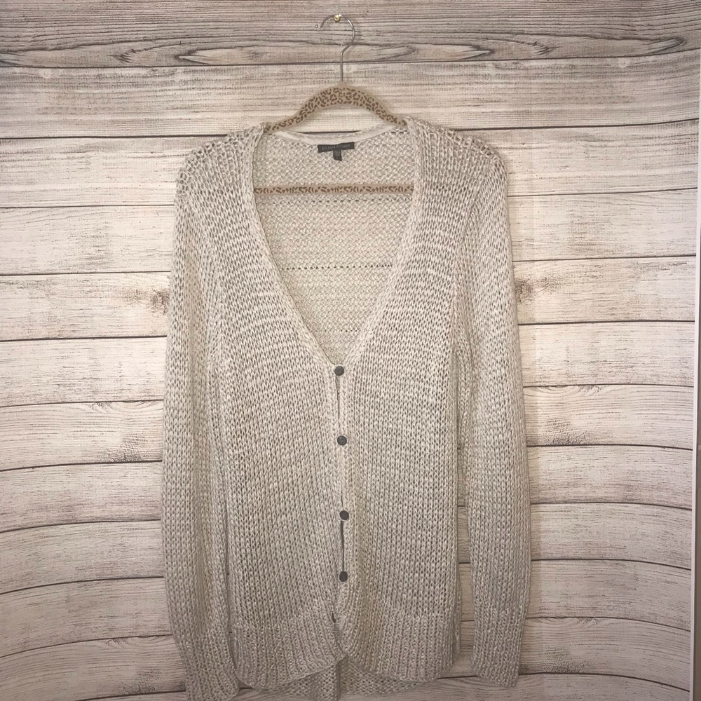 EILEEN FISHER Italian Yarn Fishnet Sweater Cardi